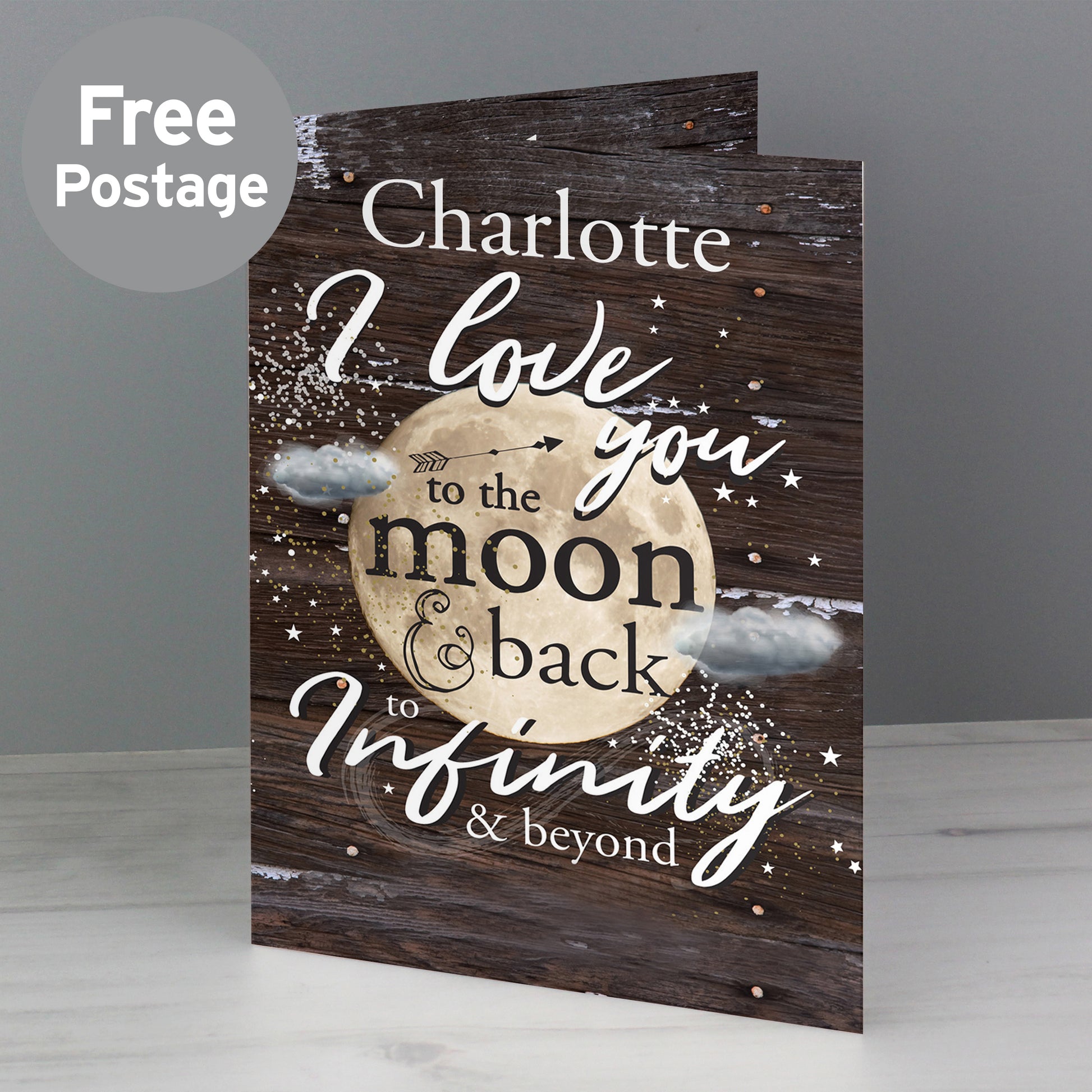 Personalised To the Moon & Infinity... Card - MK&JD Gifts