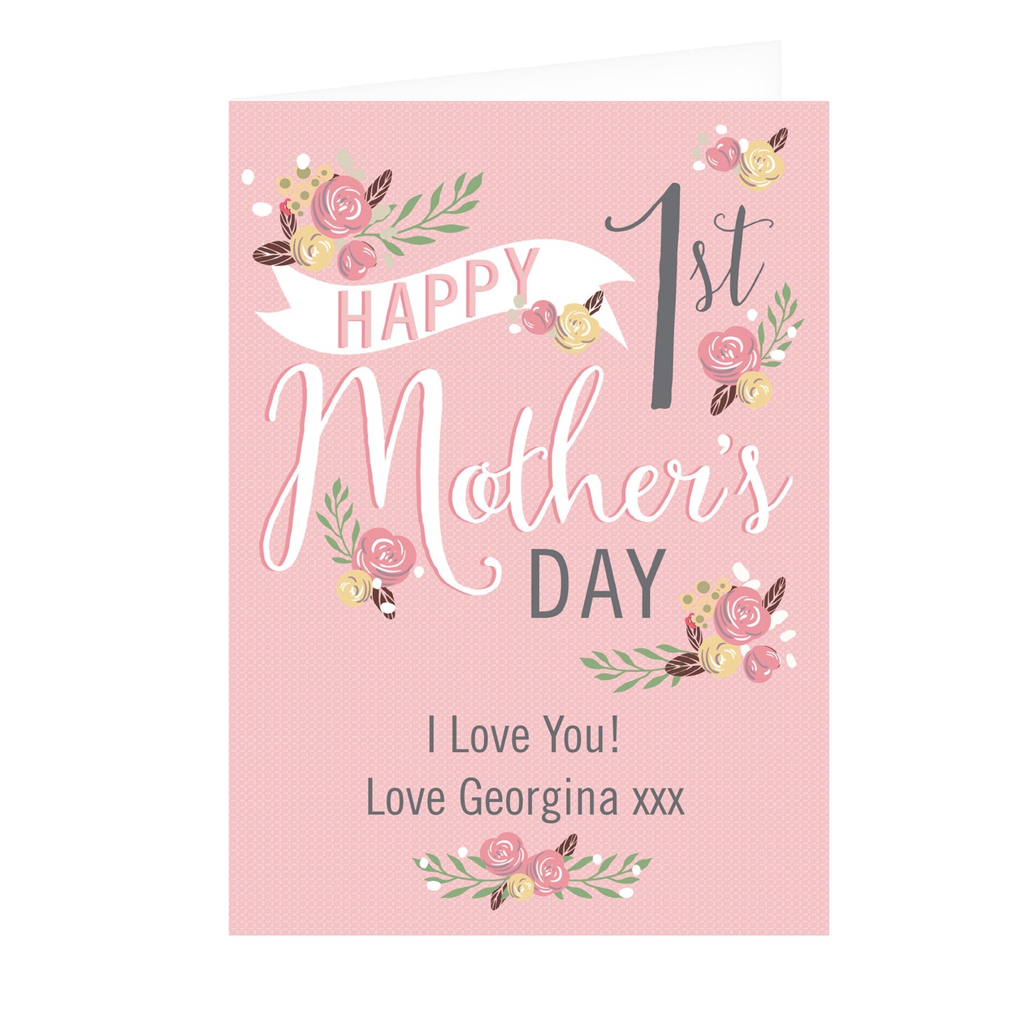 Personalised Floral Bouquet 1st Mother's Day Card - MK&JD Gifts
