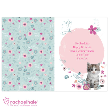 Personalised Rachael Hale Cute Kitten Card - MK&JD Gifts