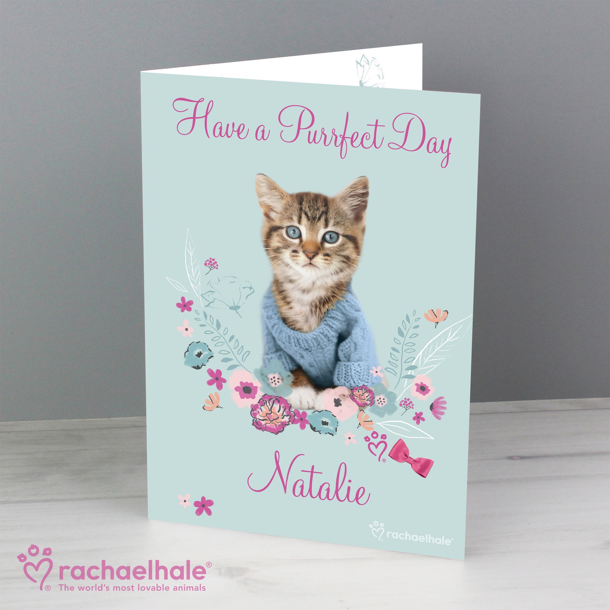 Personalised Rachael Hale Cute Kitten Card - MK&JD Gifts