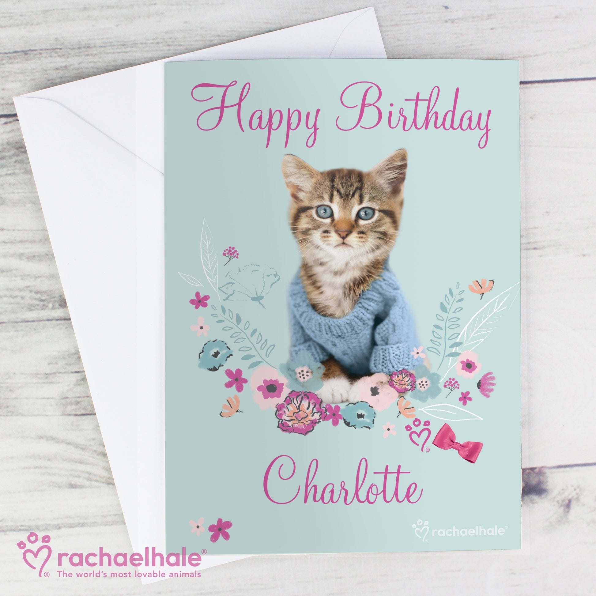Personalised Rachael Hale Cute Kitten Card - MK&JD Gifts