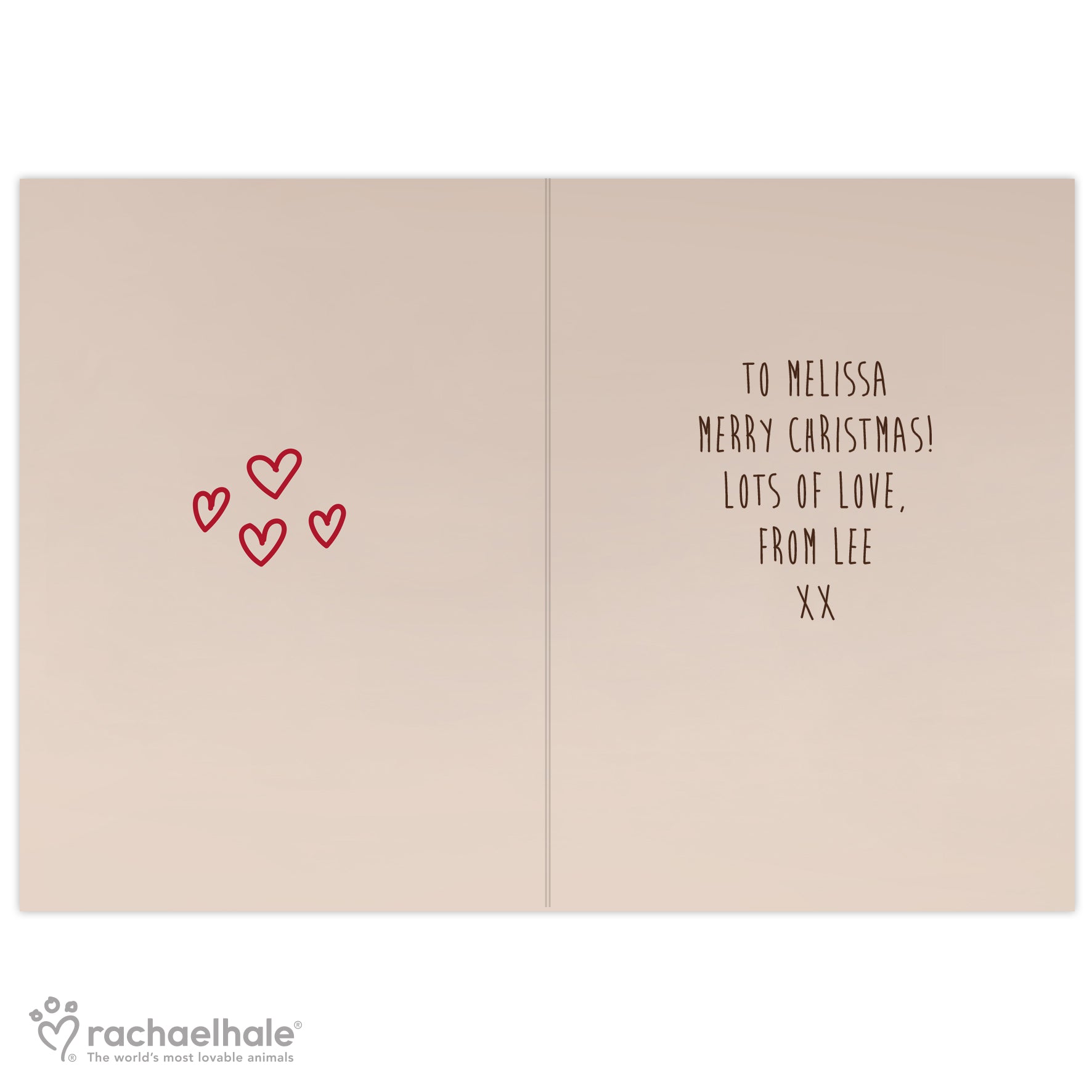 Personalised Rachael Hale 'All I Want For Christmas' Puppy Card - MK&JD Gifts