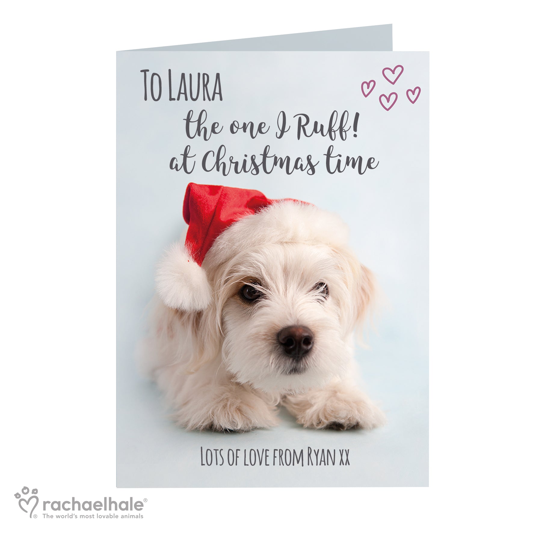 Personalised Rachael Hale Terrier Christmas Card - MK&JD Gifts