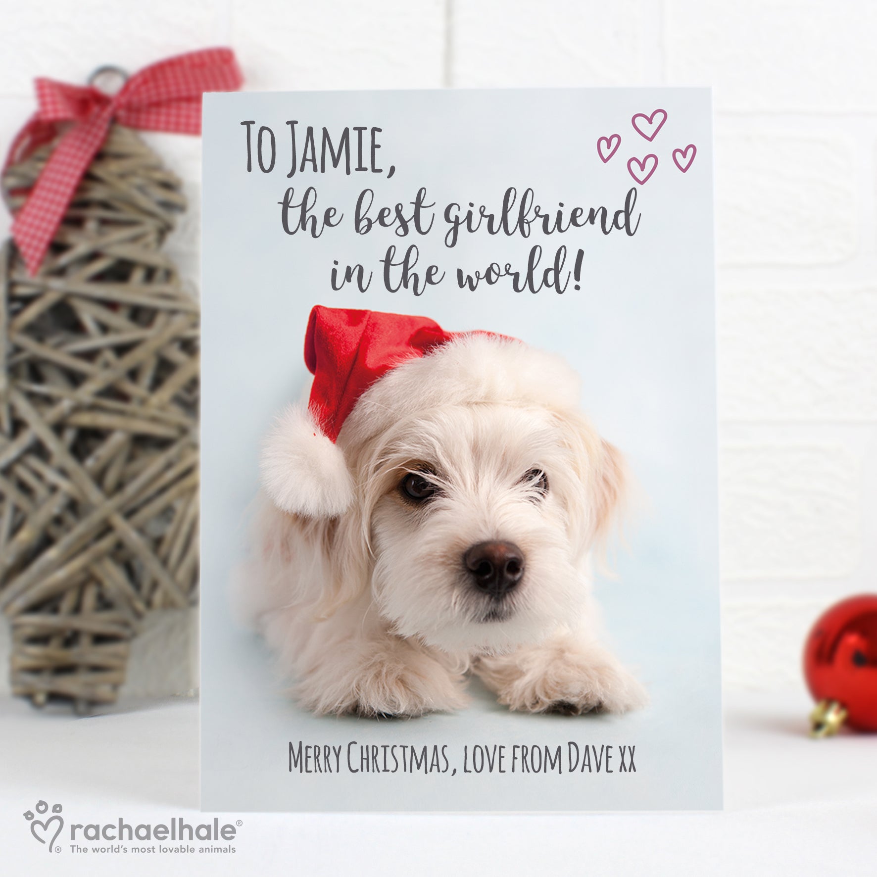 Personalised Rachael Hale Terrier Christmas Card - MK&JD Gifts