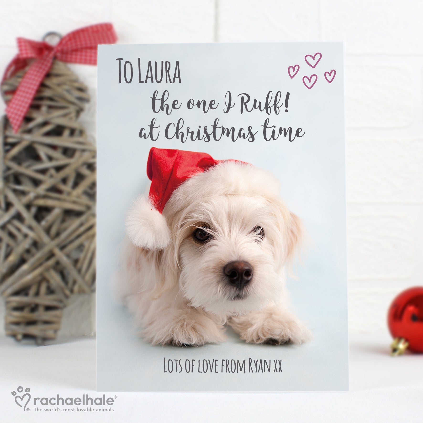 Personalised Rachael Hale Terrier Christmas Card - MK&JD Gifts