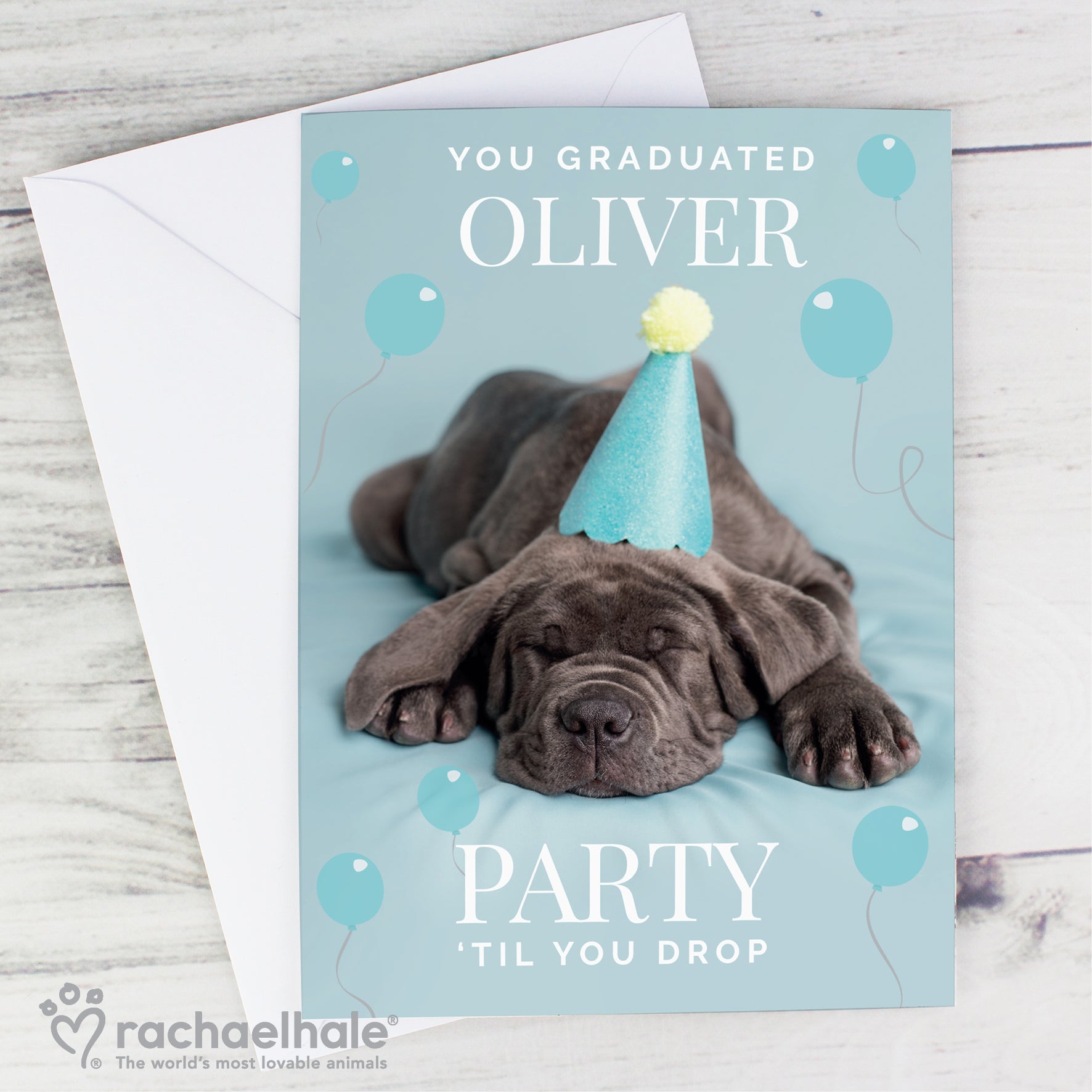 Personalised Rachael Hale 'Party 'Til You Drop' Card - MK&JD Gifts