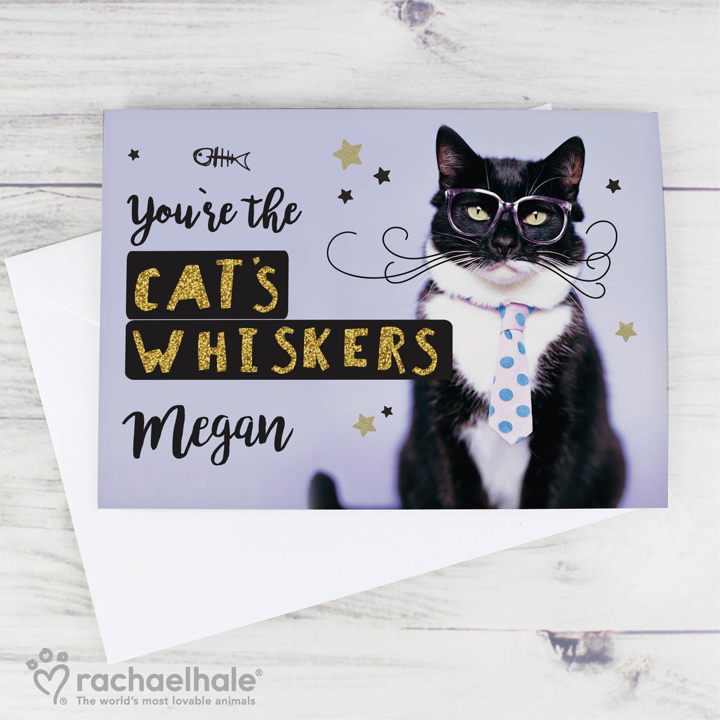 Personalised Rachael Hale You're the Cats Whiskers Card - MK&JD Gifts