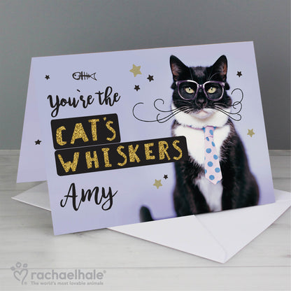 Personalised Rachael Hale You're the Cats Whiskers Card - MK&JD Gifts