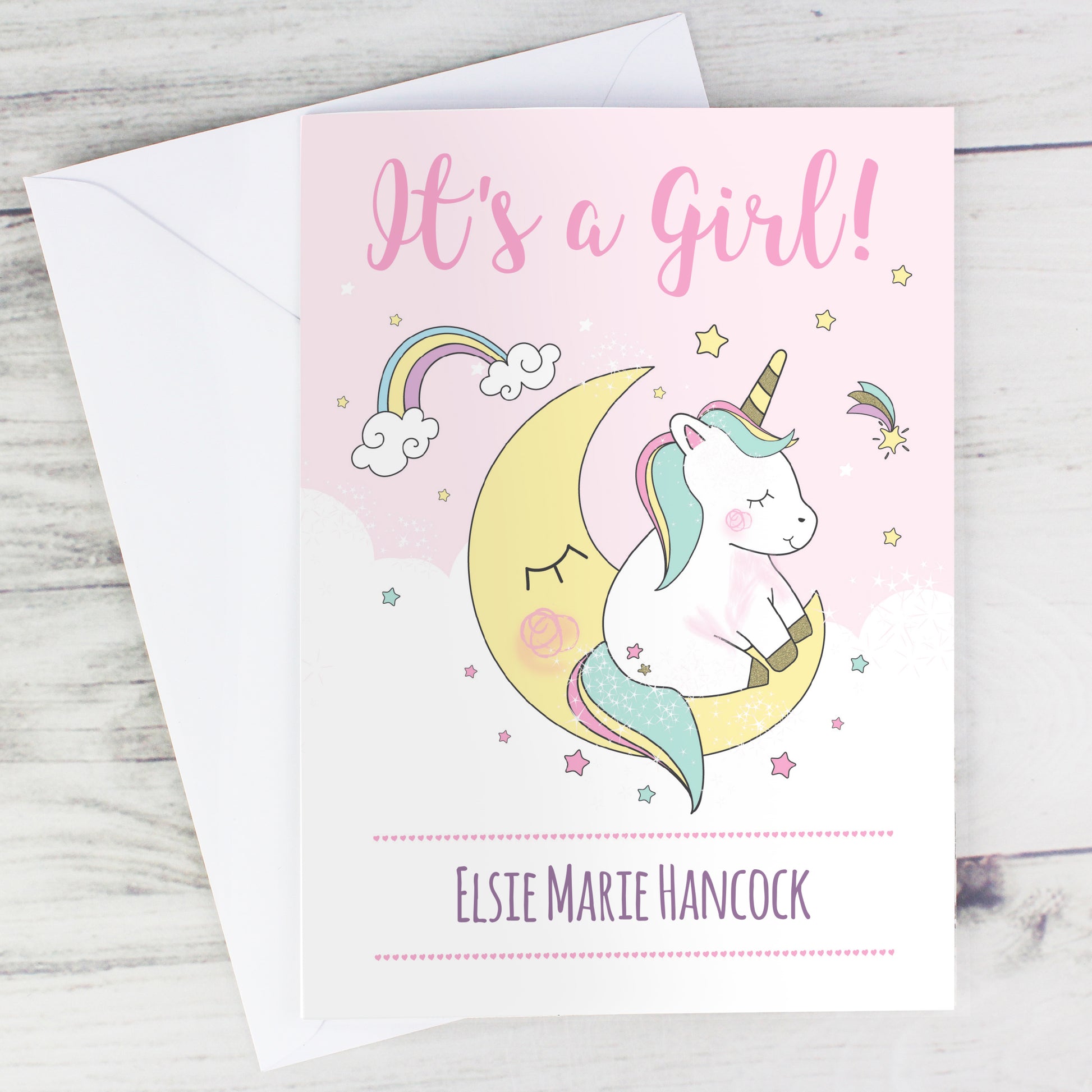 Personalised Baby Unicorn Card - MK&JD Gifts