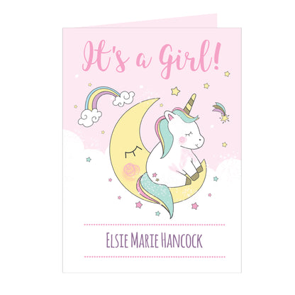 Personalised Baby Unicorn Card - MK&JD Gifts