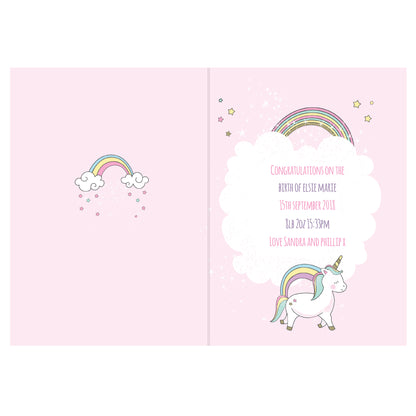 Personalised Baby Unicorn Card - MK&JD Gifts