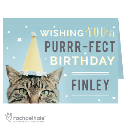 Personalised Rachael Hale Purr-fect Birthday Card - MK&JD Gifts