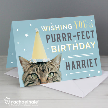 Personalised Rachael Hale Purr-fect Birthday Card - MK&JD Gifts