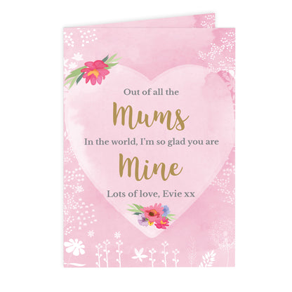 Personalised Floral Watercolour Card - MK&JD Gifts
