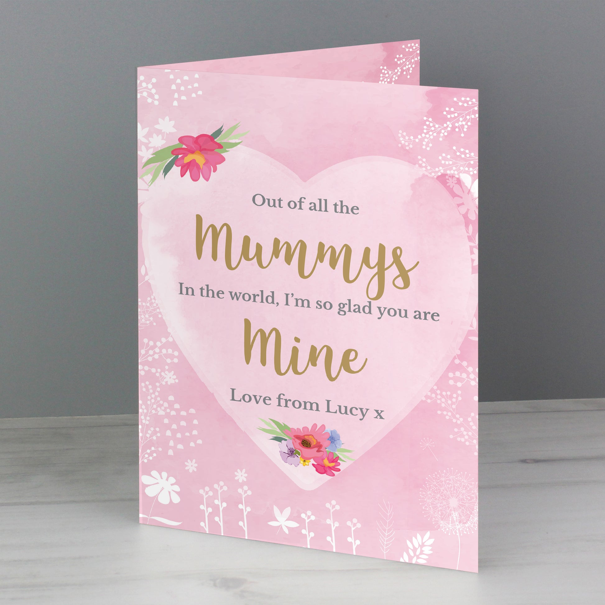 Personalised Floral Watercolour Card - MK&JD Gifts