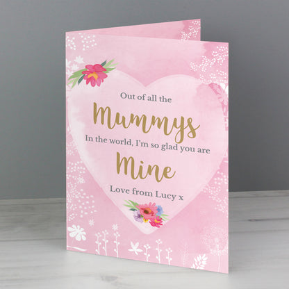 Personalised Floral Watercolour Card - MK&JD Gifts