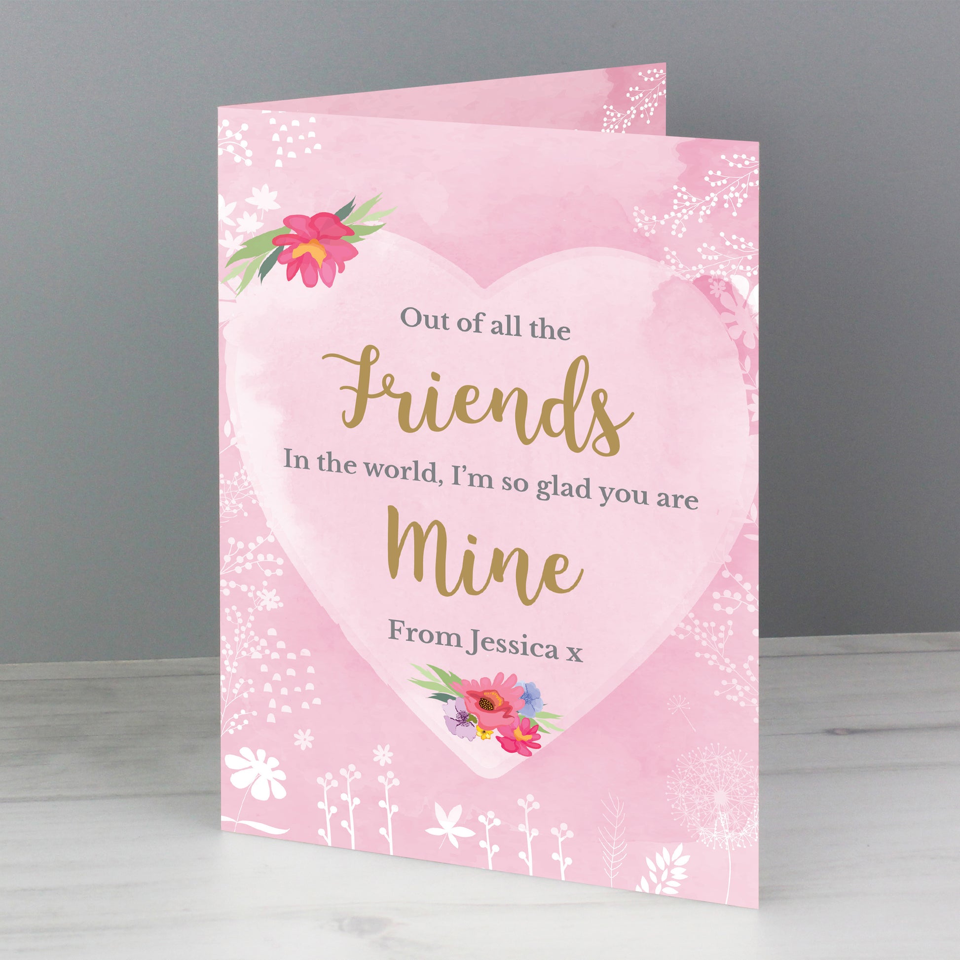 Personalised Floral Watercolour Card - MK&JD Gifts