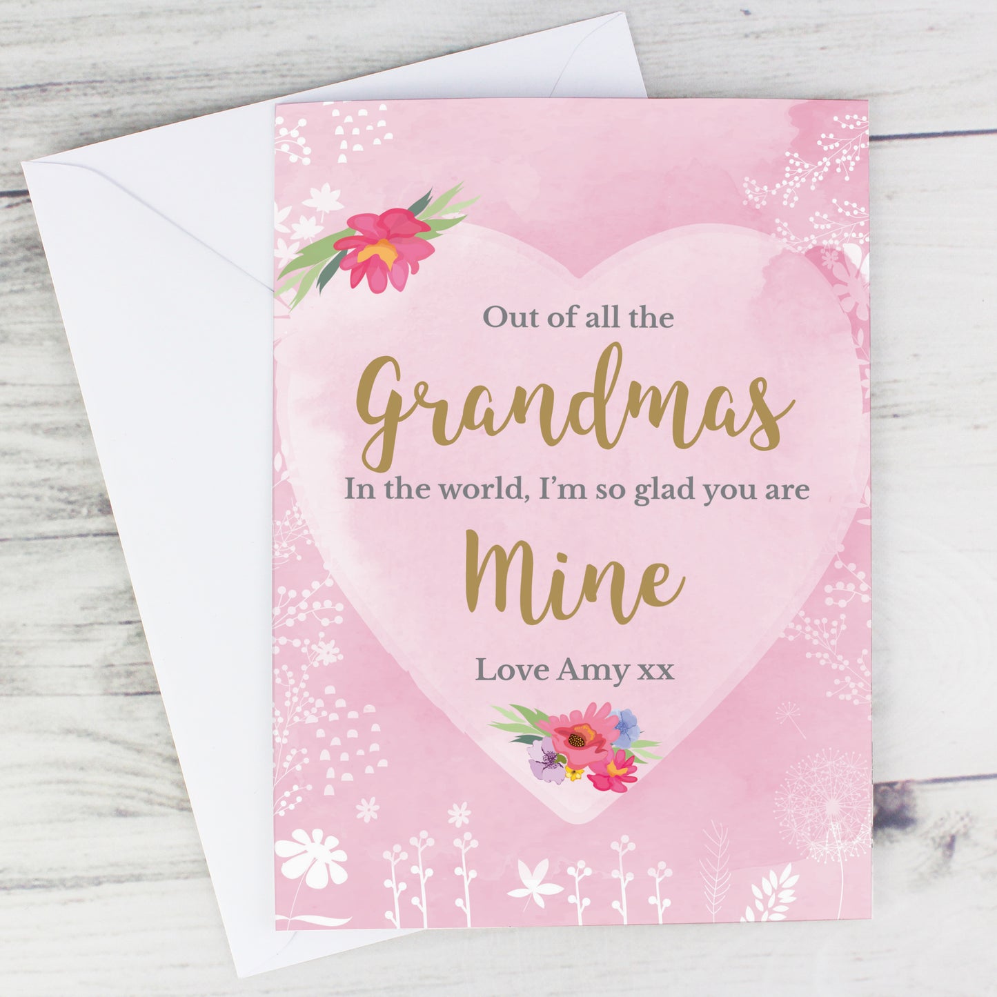 Personalised Floral Watercolour Card - MK&JD Gifts