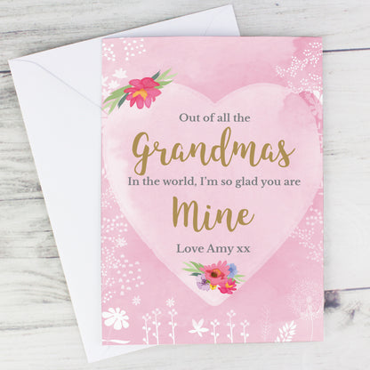 Personalised Floral Watercolour Card - MK&JD Gifts