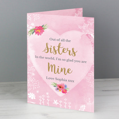 Personalised Floral Watercolour Card - MK&JD Gifts