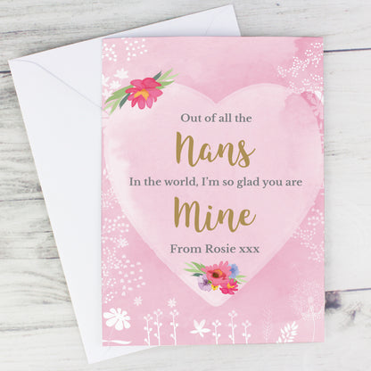 Personalised Floral Watercolour Card - MK&JD Gifts