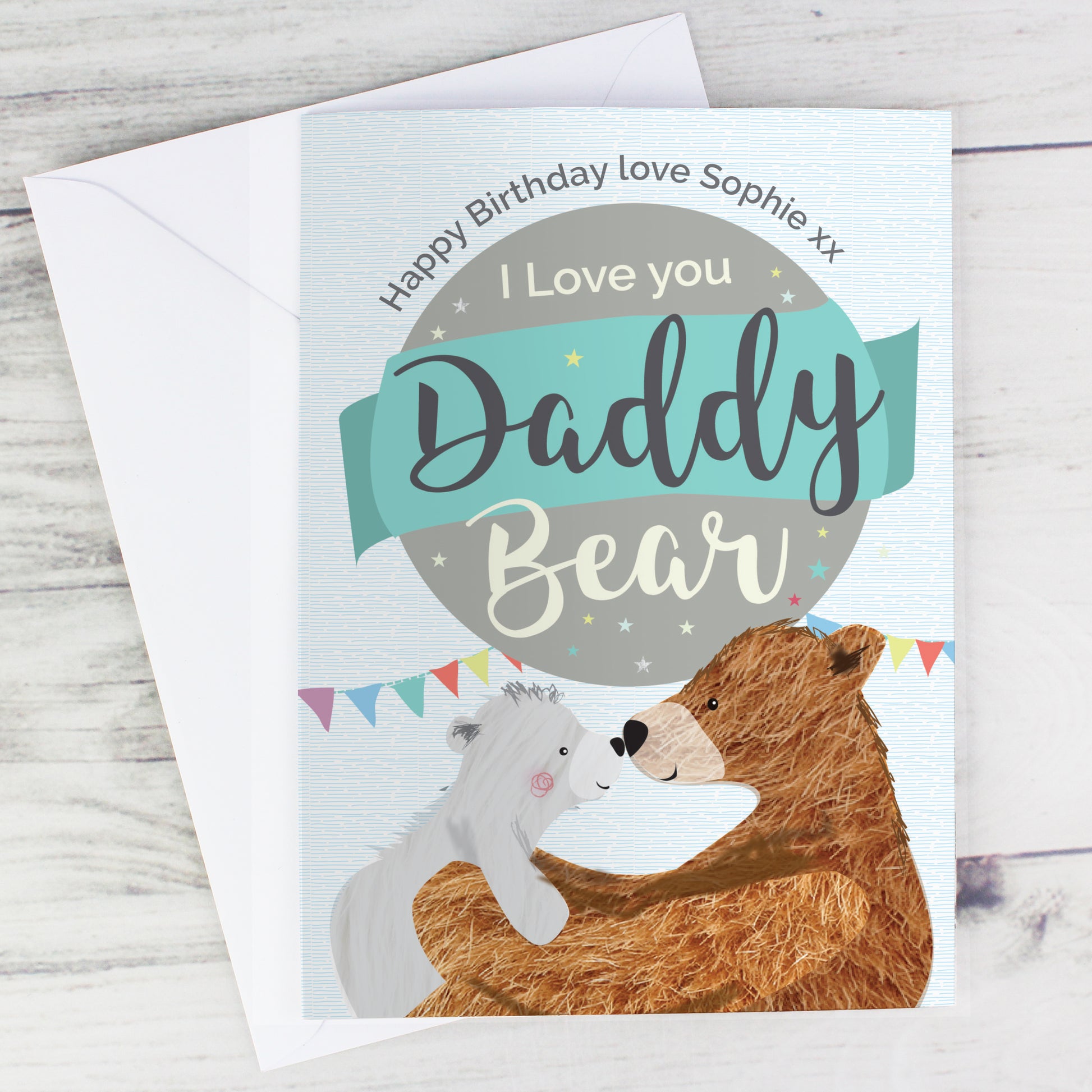 Personalised Daddy Bear Card - MK&JD Gifts