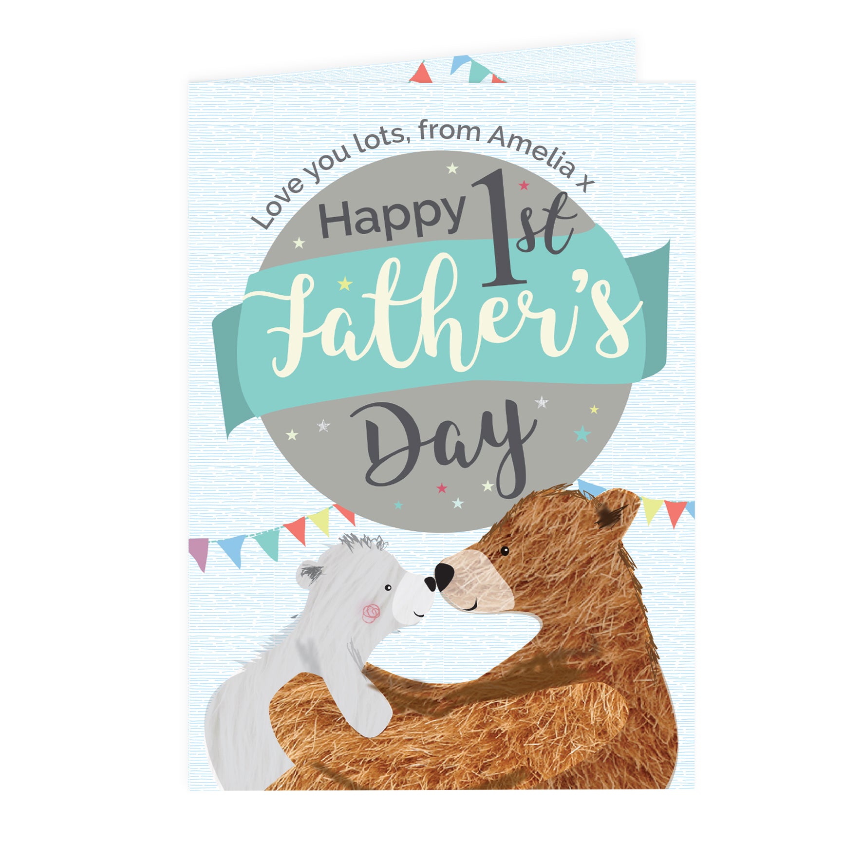 Personalised 1st Father's Day Daddy Bear Card - MK&JD Gifts