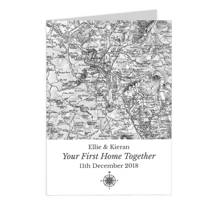 Personalised 1805 - 1874 Old Series Map Compass Card - MK&JD Gifts