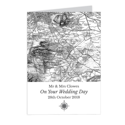 Personalised 1805 - 1874 Old Series Map Compass Card - MK&JD Gifts