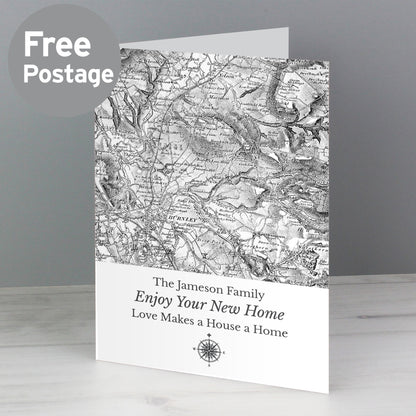 Personalised 1805 - 1874 Old Series Map Compass Card - MK&JD Gifts