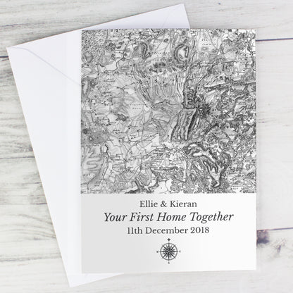 Personalised 1805 - 1874 Old Series Map Compass Card - MK&JD Gifts