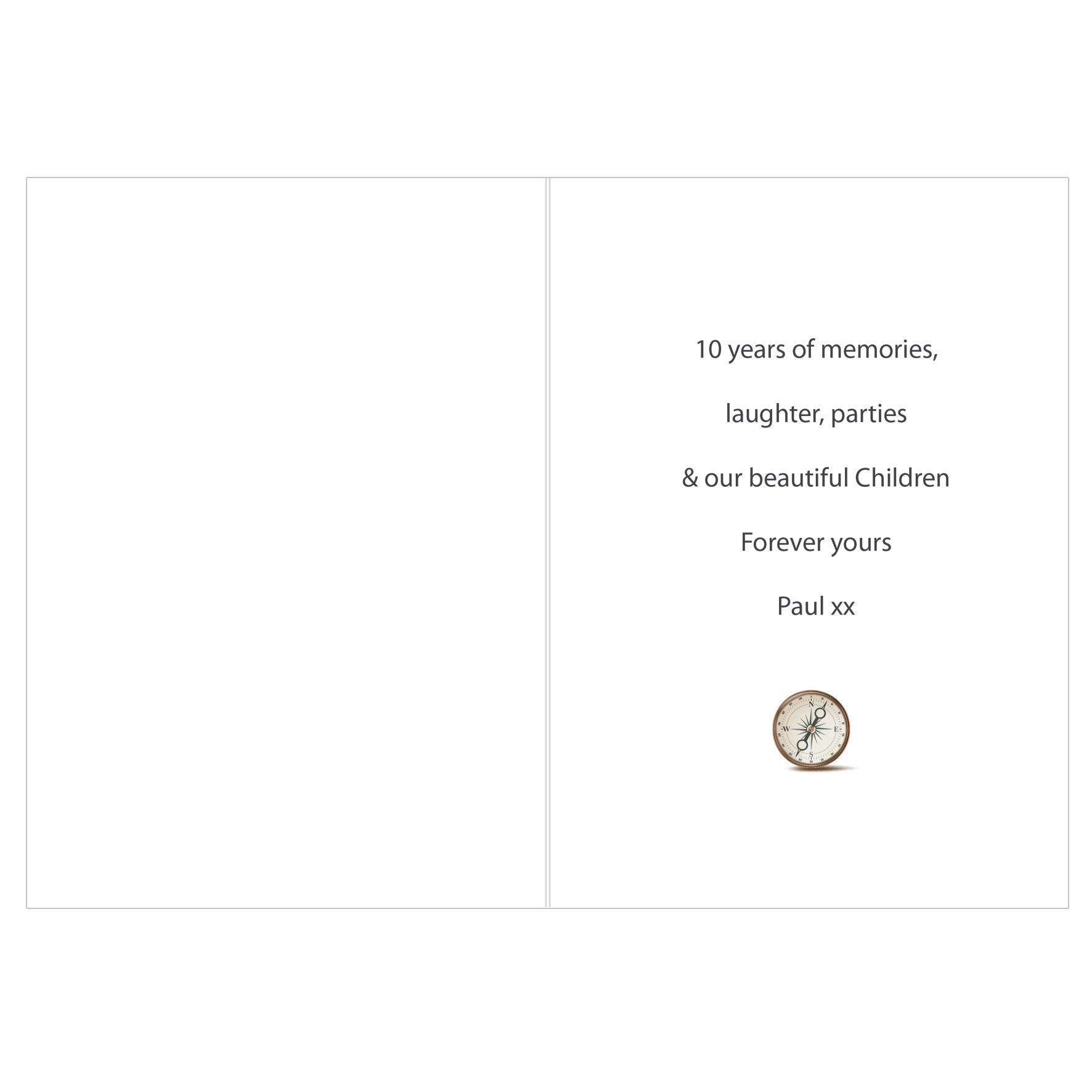 Personalised Present Day Map Compass Card - MK&JD Gifts