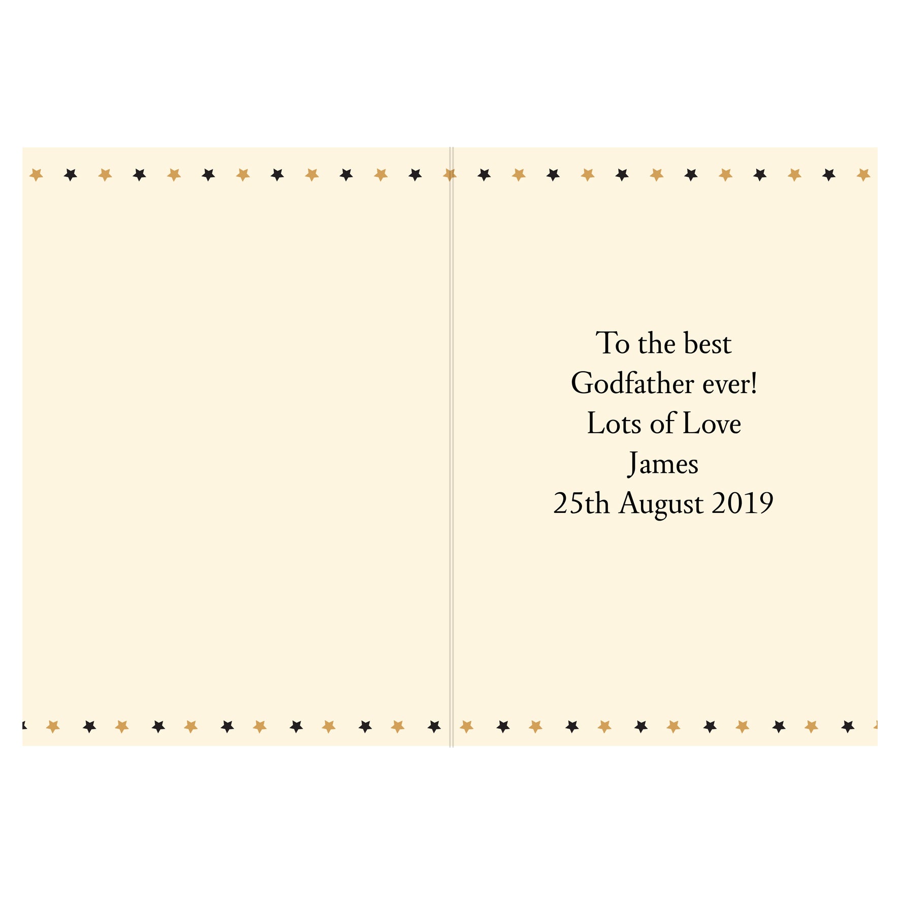 Personalised Best Godfather Card - MK&JD Gifts