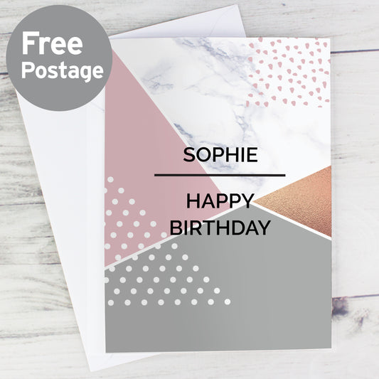 Personalised Geometric Card - MK&JD Gifts