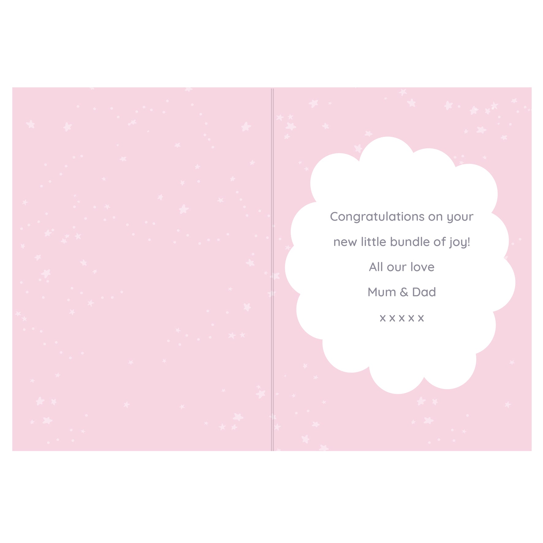 Personalised '10 Little Fingers' Pink Baby Card - MK&JD Gifts