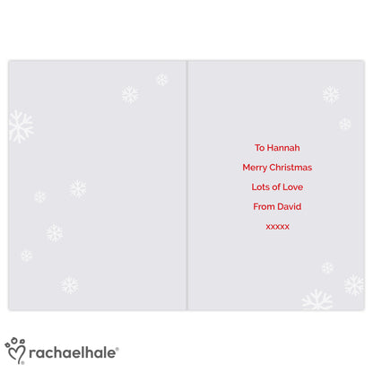 Personalised Rachael Hale Christmas Dachshund Through the Snow Card - MK&JD Gifts
