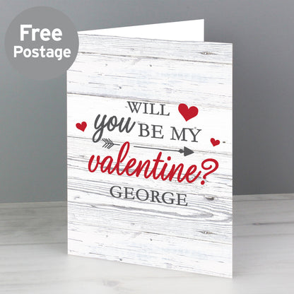 Personalised Be My Valentine Card