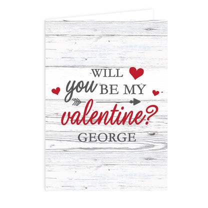 Personalised Be My Valentine Card