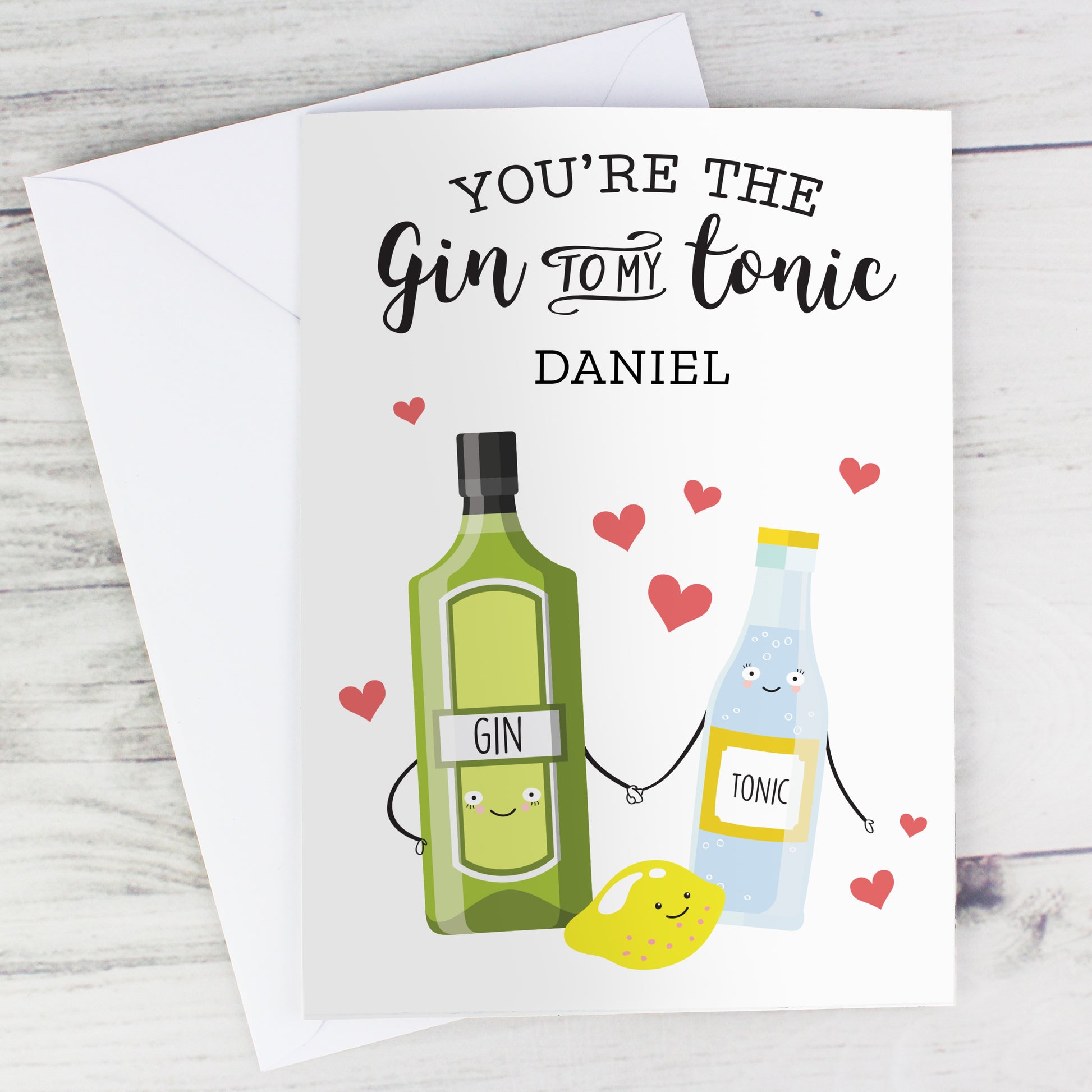 Personalised 'Gin to My Tonic' Card - MK&JD Gifts