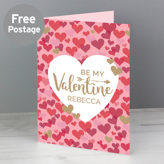 Personalised Valentine's Day Confetti Hearts Card - MK&JD Gifts