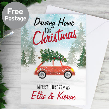 Personalised 'Driving Home For Christmas'' Card - MK&JD Gifts