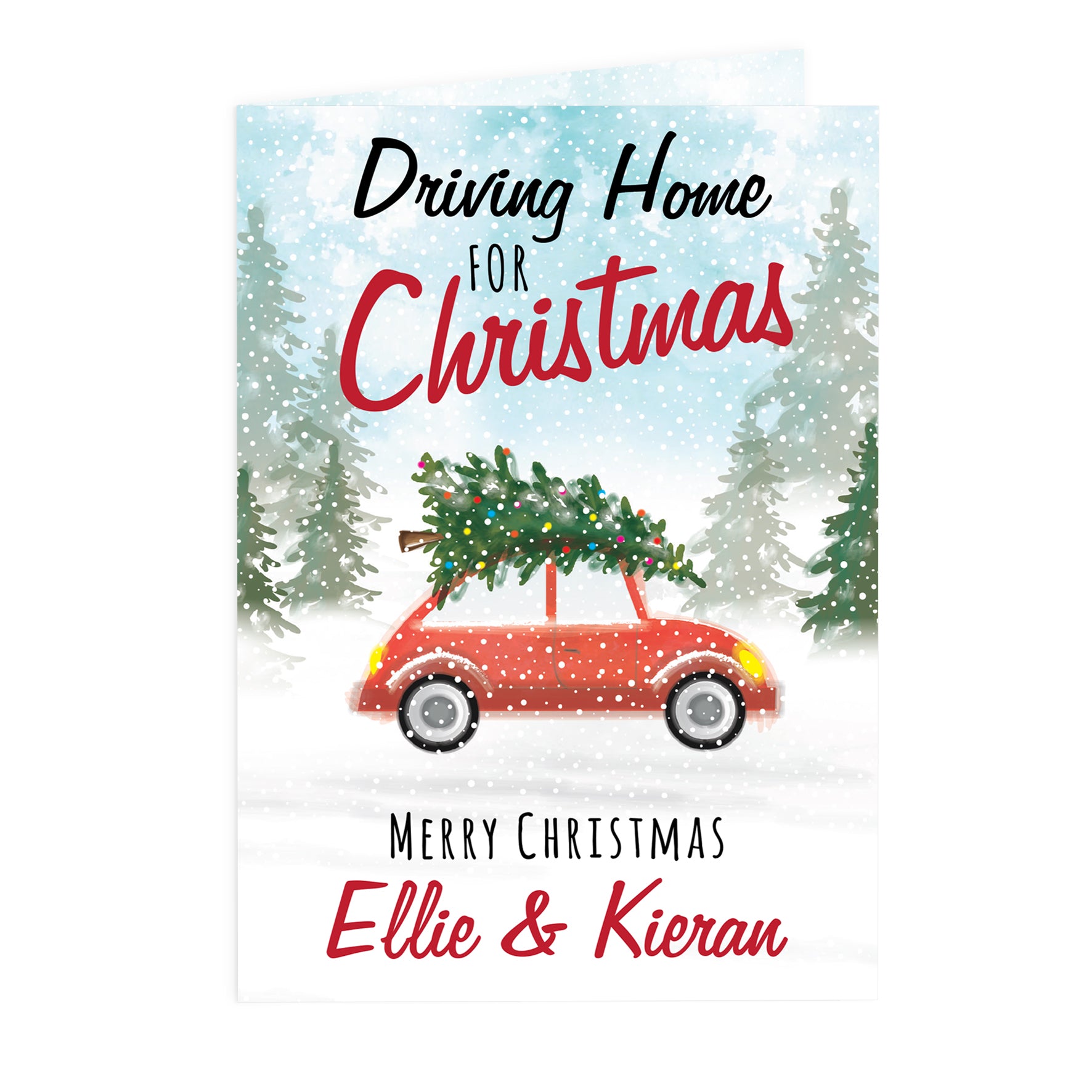 Personalised 'Driving Home For Christmas'' Card - MK&JD Gifts