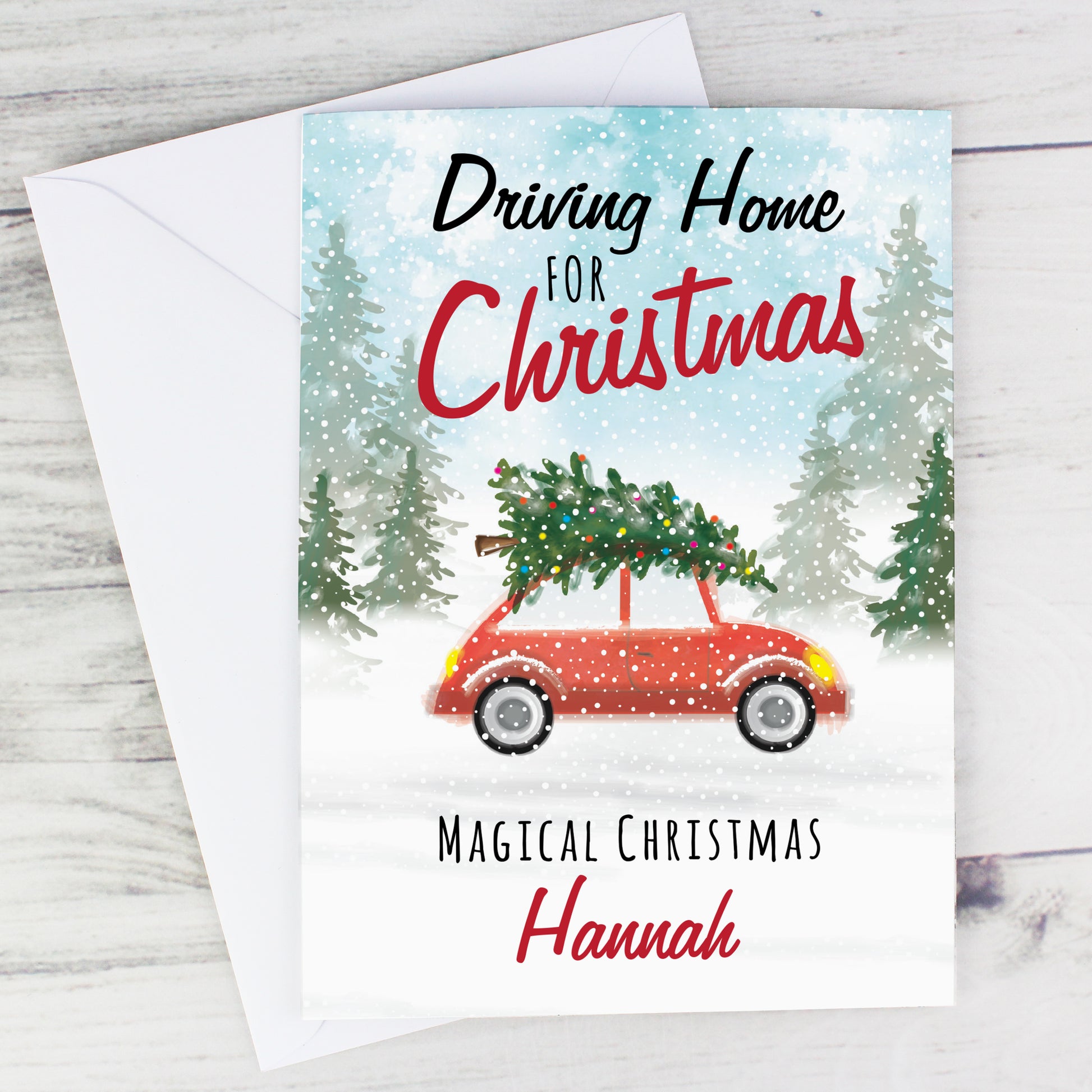 Personalised 'Driving Home For Christmas'' Card - MK&JD Gifts
