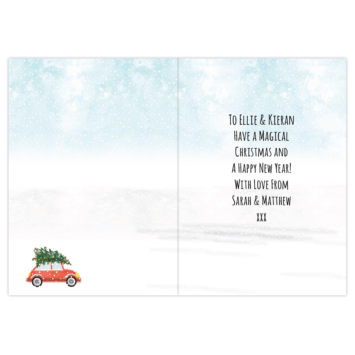 Personalised 'Driving Home For Christmas'' Card - MK&JD Gifts