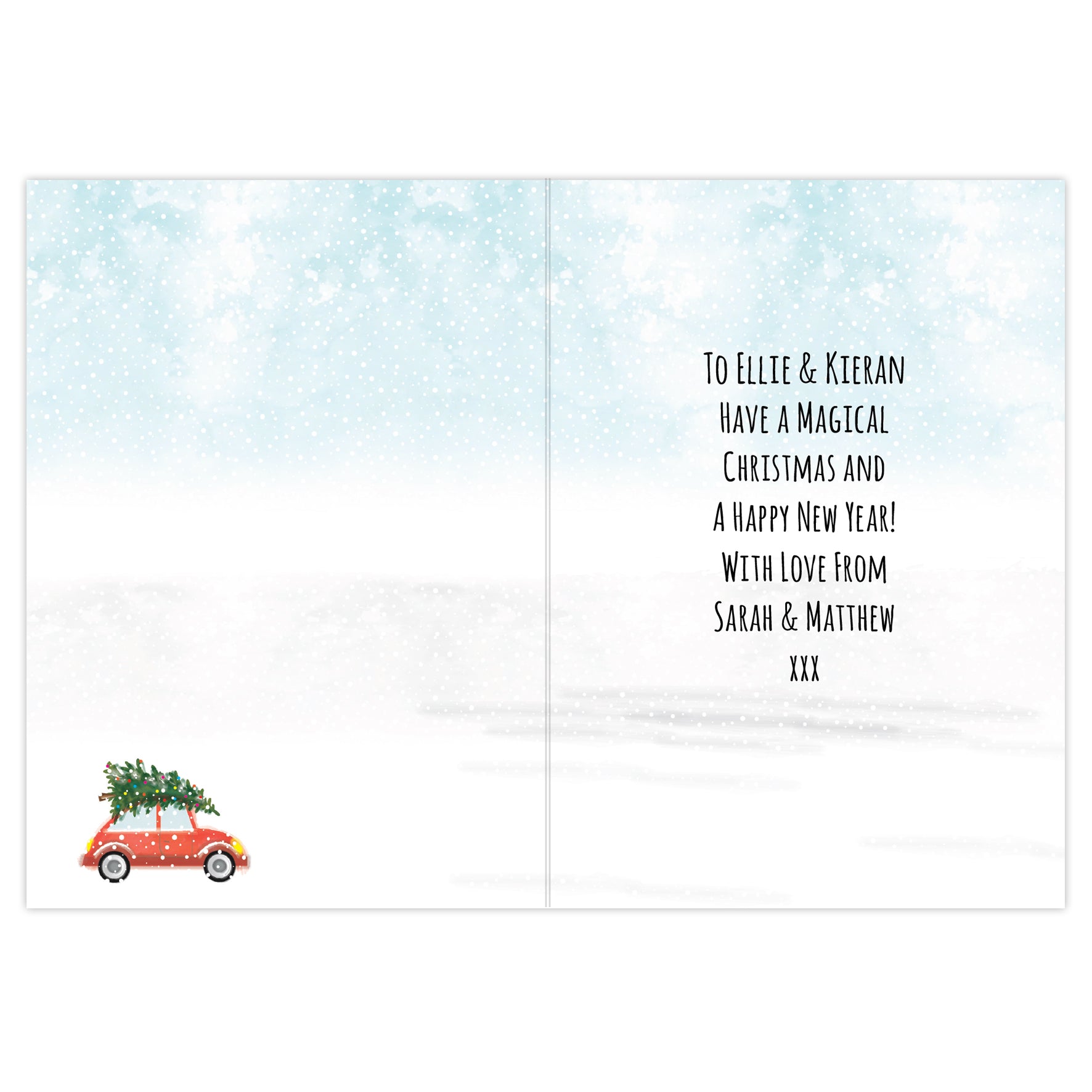 Personalised 'Driving Home For Christmas'' Card - MK&JD Gifts