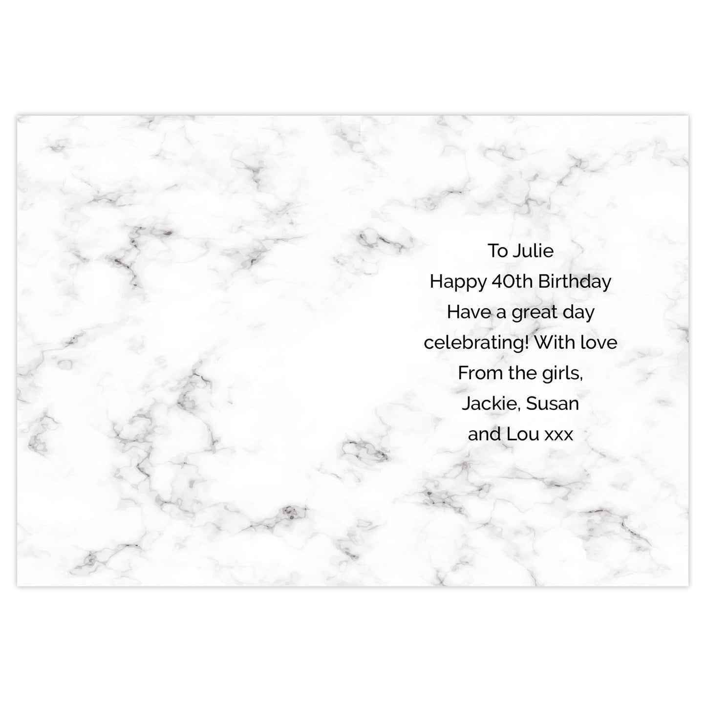 Personalised Marble and Rose Gold Birthday Card - MK&JD Gifts