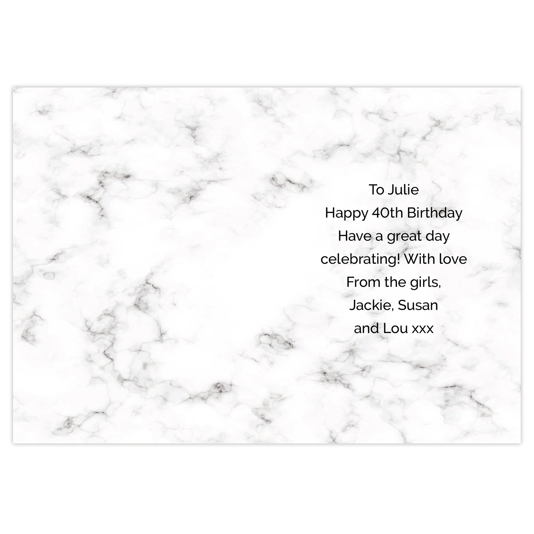 Personalised Marble and Rose Gold Birthday Card - MK&JD Gifts