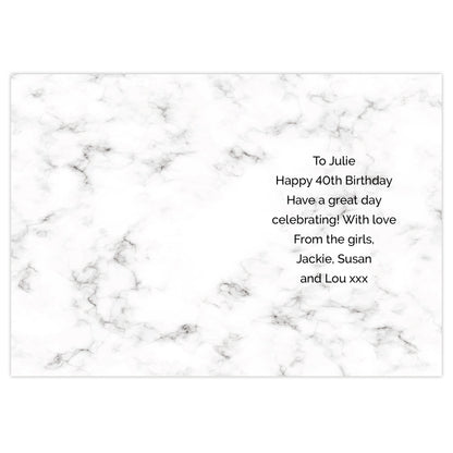 Personalised Marble and Rose Gold Birthday Card - MK&JD Gifts