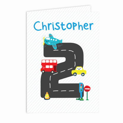 Personalised Vehicles Birthday Card - MK&JD Gifts