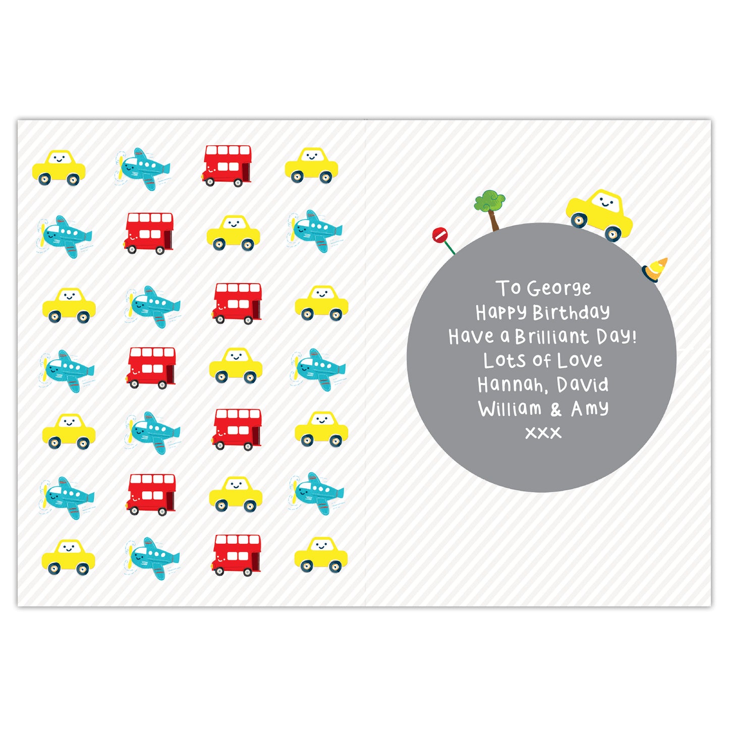 Personalised Vehicles Birthday Card - MK&JD Gifts